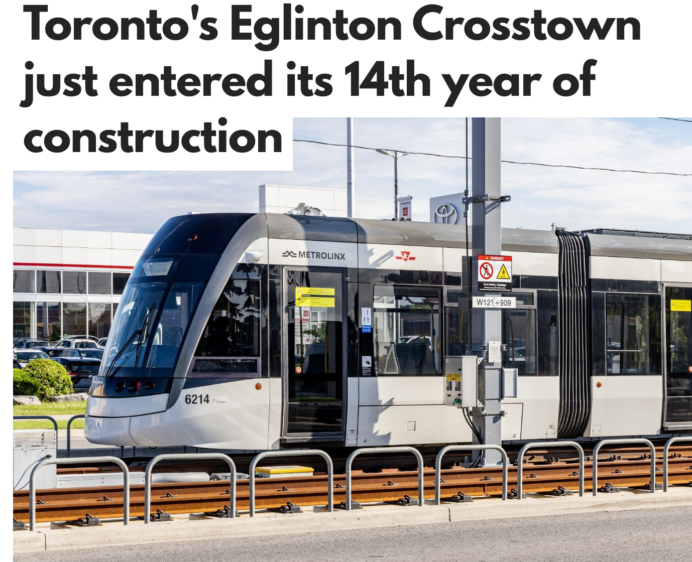 整整14年！Eglinton Crosstown 轻轨从奠基到遥不可及的开通